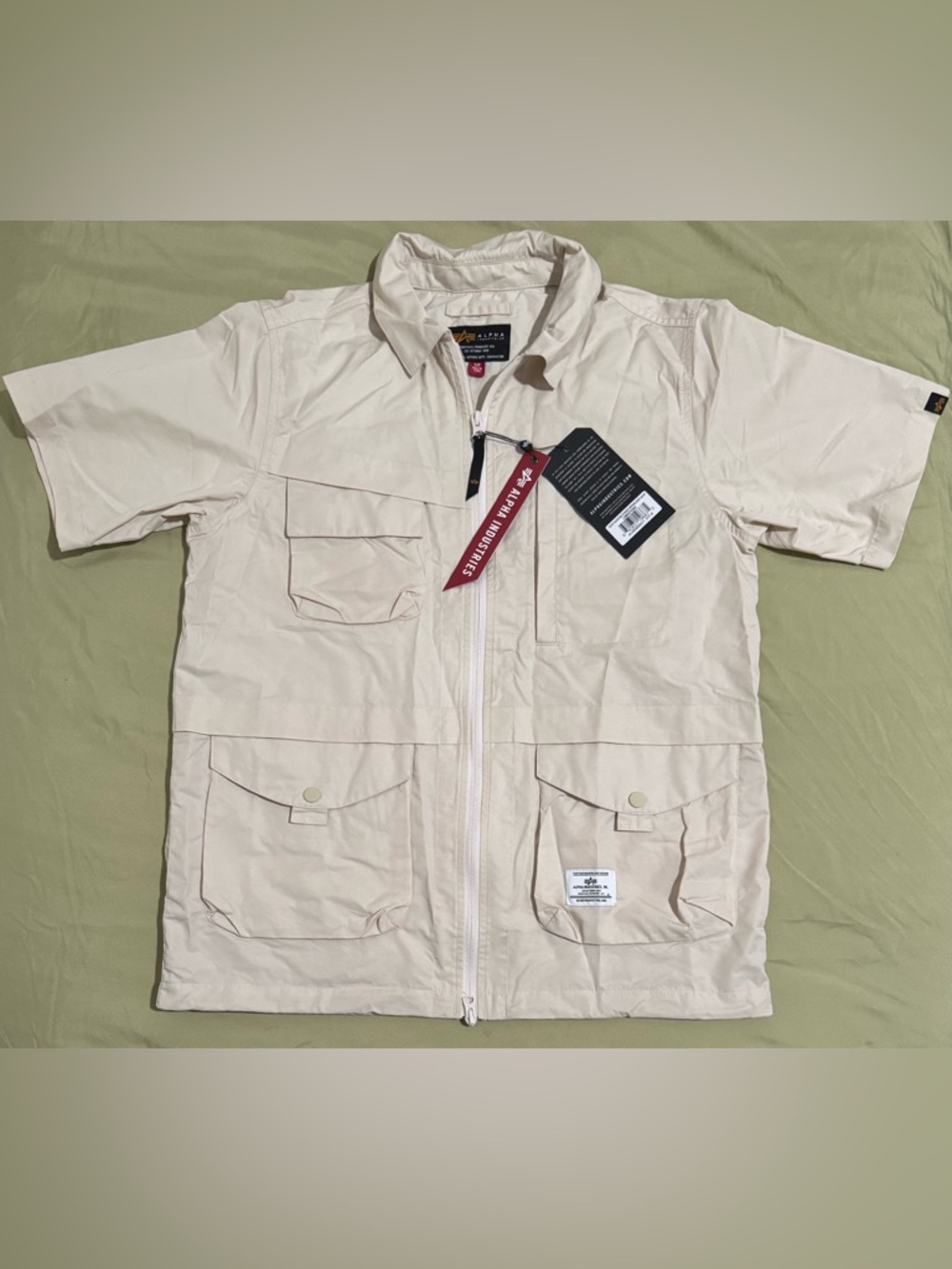 Alpha Industries Multi Pocket Utility Zip Shirt Jacket Men's Small (NWT)